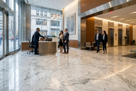 The First Impression Problem: Why Your Building’s Lobby Stone Tells Tenants Everything