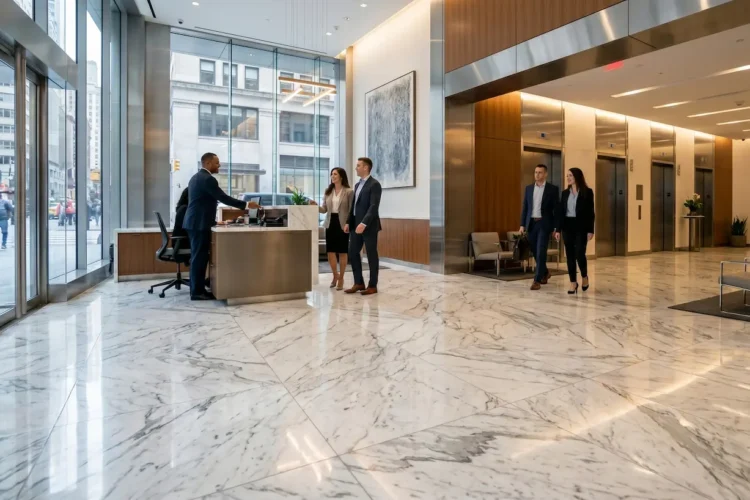The First Impression Problem: Why Your Building’s Lobby Stone Tells Tenants Everything