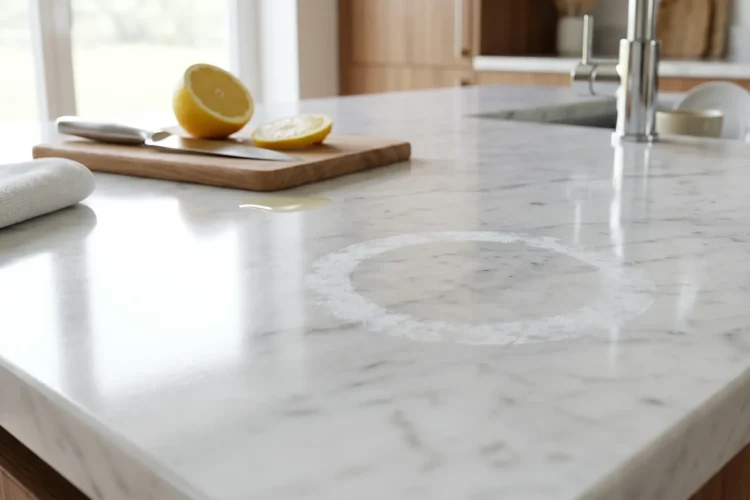 How to Remove Etch Marks from Marble Countertops